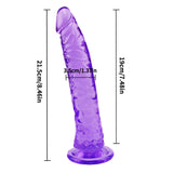 画像をギャラリー ビューアにロード 8 Inch small straight purple dildo