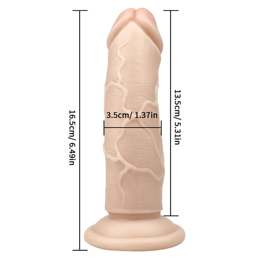 6-inch skin-colored dildo