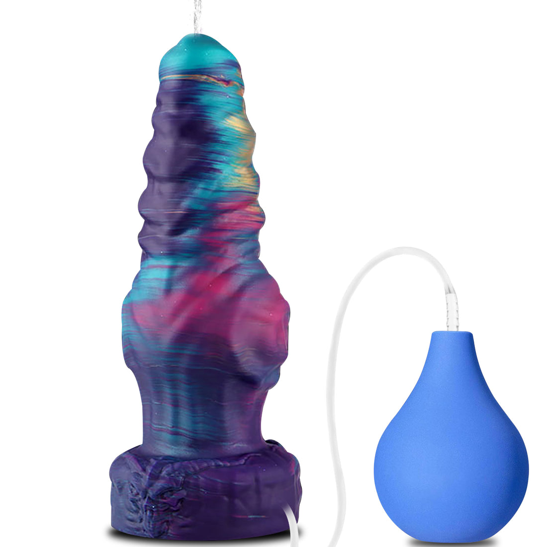Purple Huge Monster knotted Ejaculating Dildo