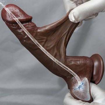 Realistic Black Strap on Squirting Dildo