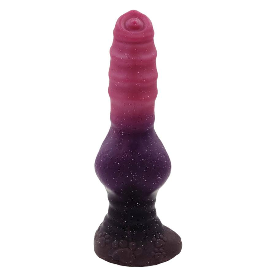 10 Inch Dog Ribbed Dildo for Women