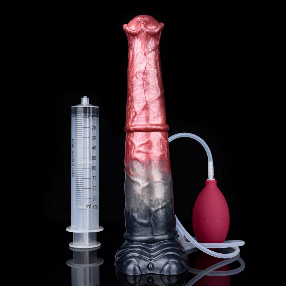 10 inch Textured Fantasy Ejaculation Horse Dildo