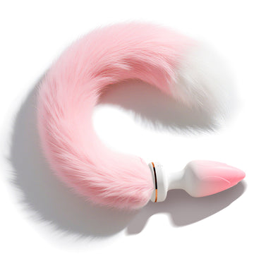 Cute APP Vibrating Anal Plug Furry Tail