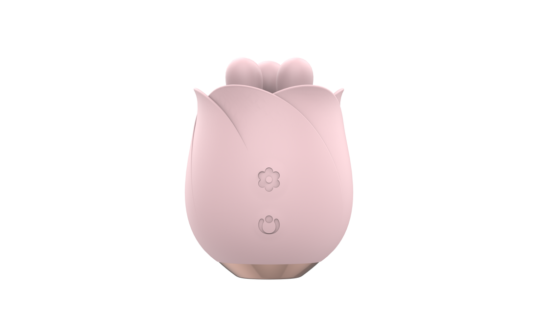 Pink Rotating Vibration Clitoral Stimulator Rose Toy