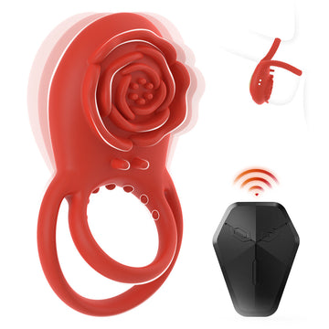 Rose Clitoral Vibrator Cock Ring For Couples
