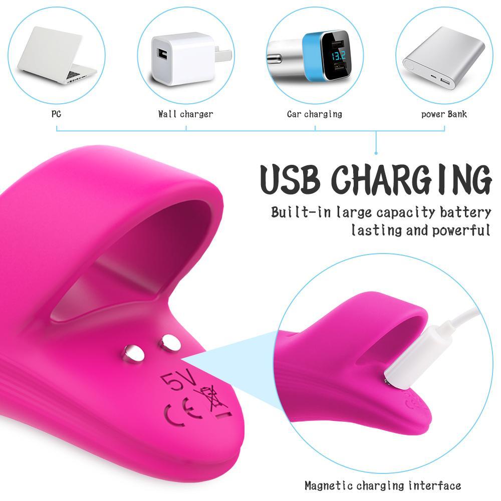 Usb Charge Soft Silicone Finger Vibrator