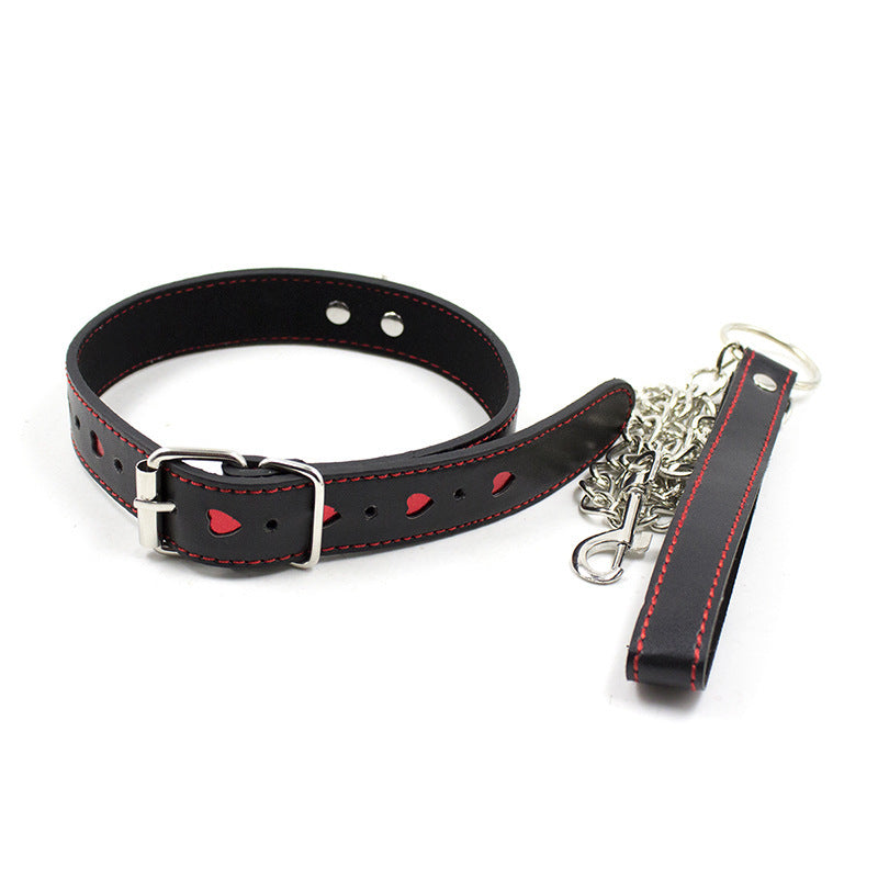 Heart Leather Adjustable BDSM Collar