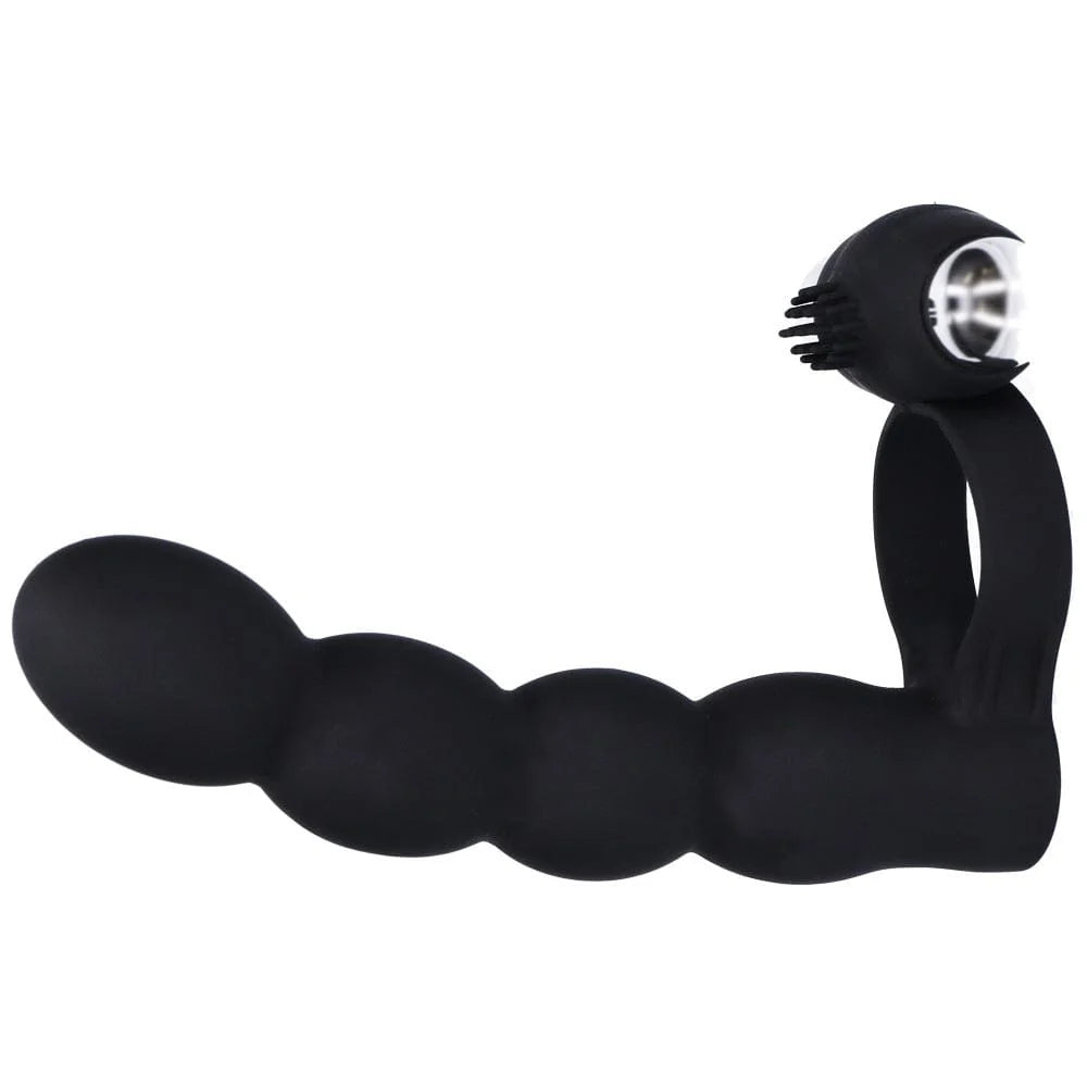 Vibrating Cock Ring Double Penetration Strapon Dildo