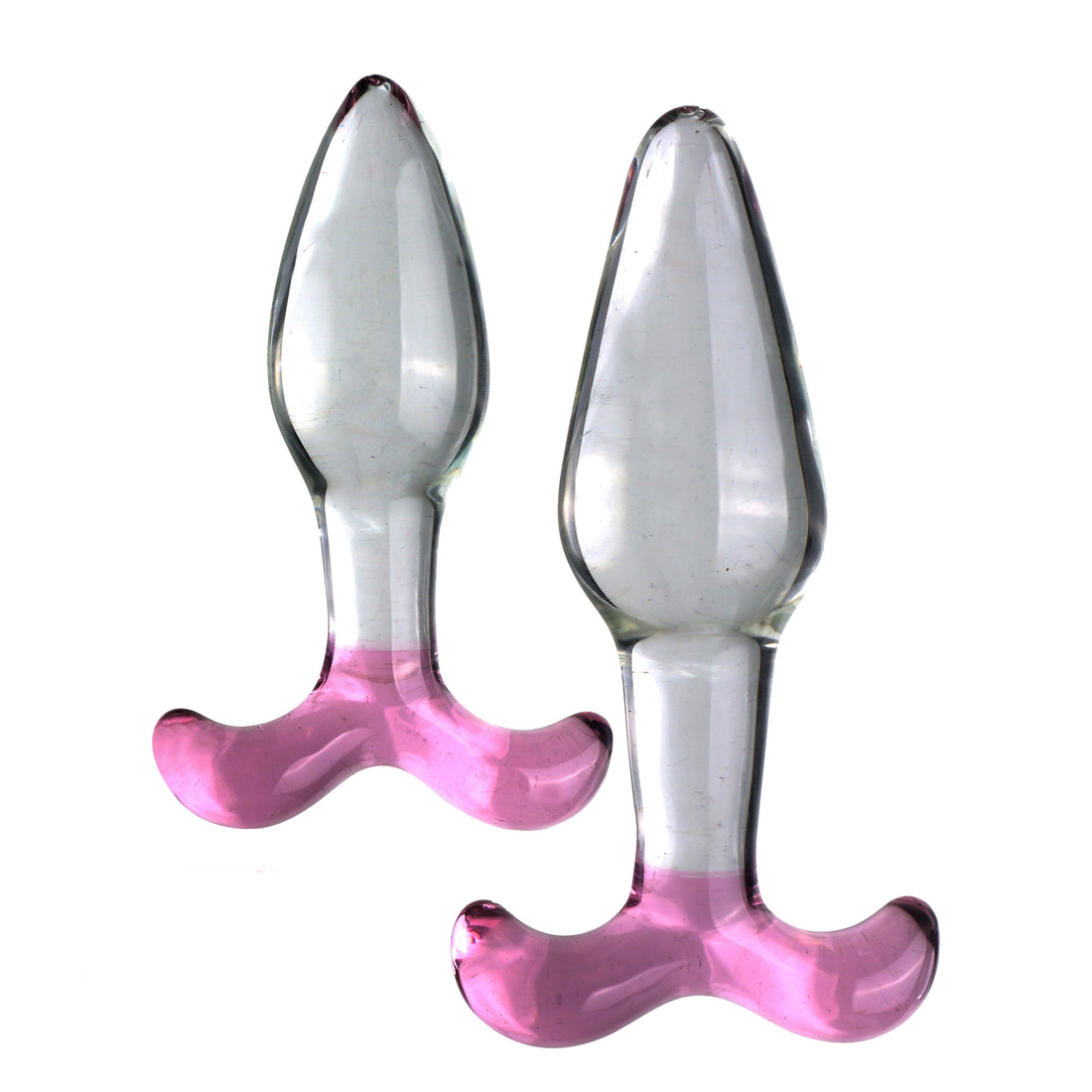 Pink Mermaid Tail Teardrop Glass Butt Plug