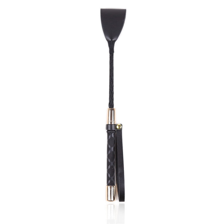Black Long Whip Leather Spanking Paddle