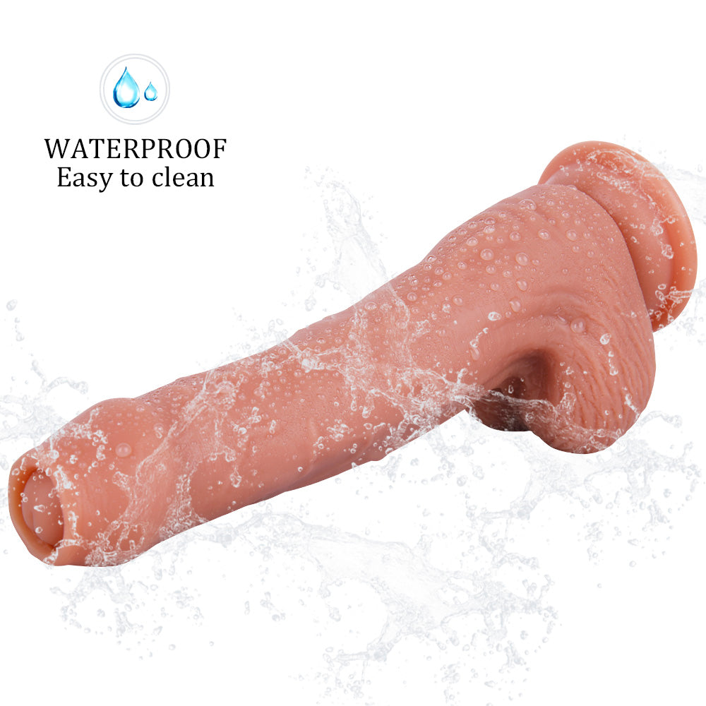 Sliding Foreskin Dildo 8.5 Inch Realistic Strap On