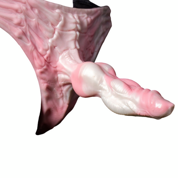 5.5 Inch Pink Dog Knot Lesbian Dildo Panties