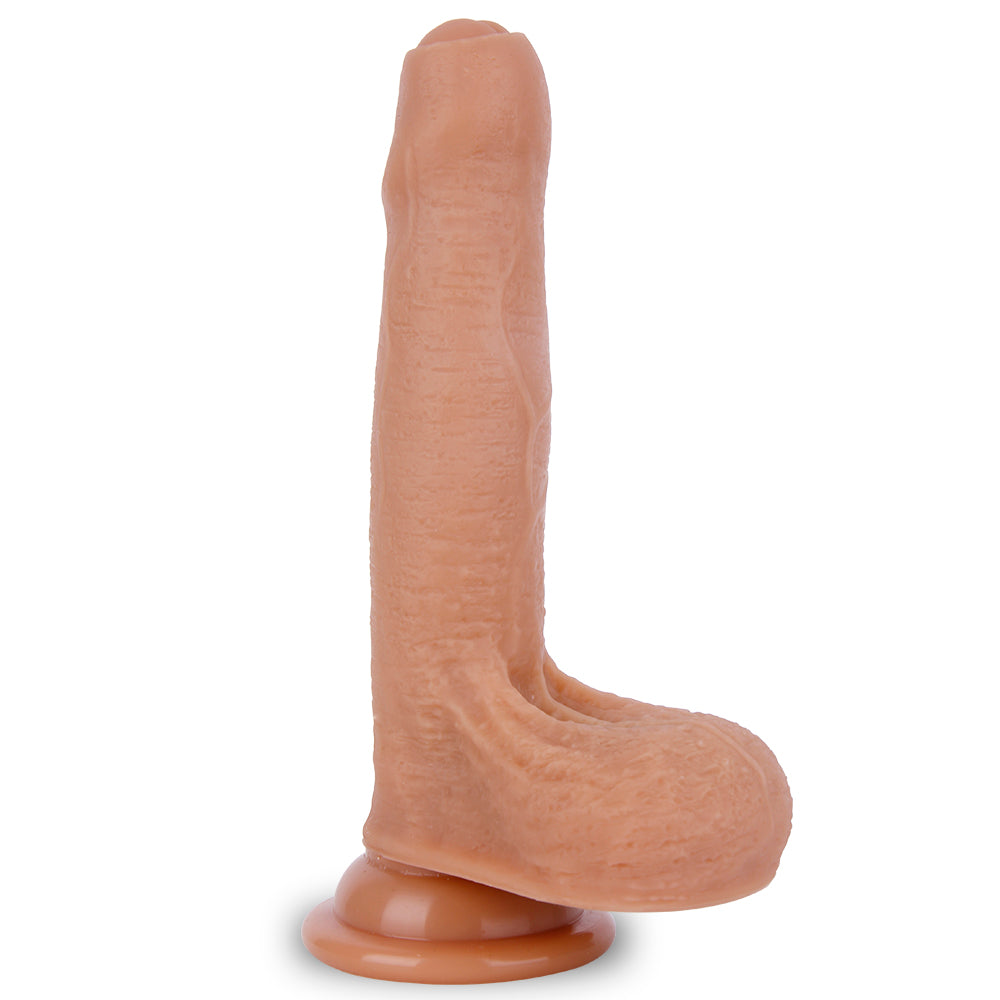 Realistic Uncircumcised Dildo 9 Inch Strap On