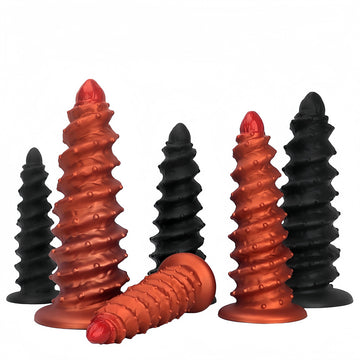 Christmas Tree Ribbed Dildo Silicone Anal Plug