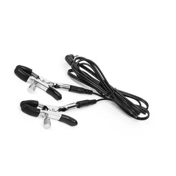 BDSM Electro Stimulation Vibrating Nipple Clamps for Male