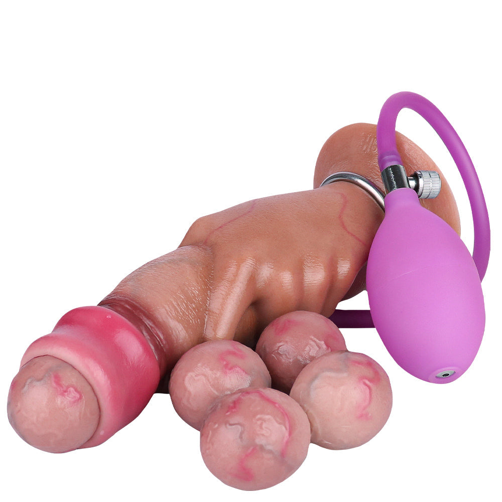 Silicone Unique Realistic Inflatable Ovipositor Dildo