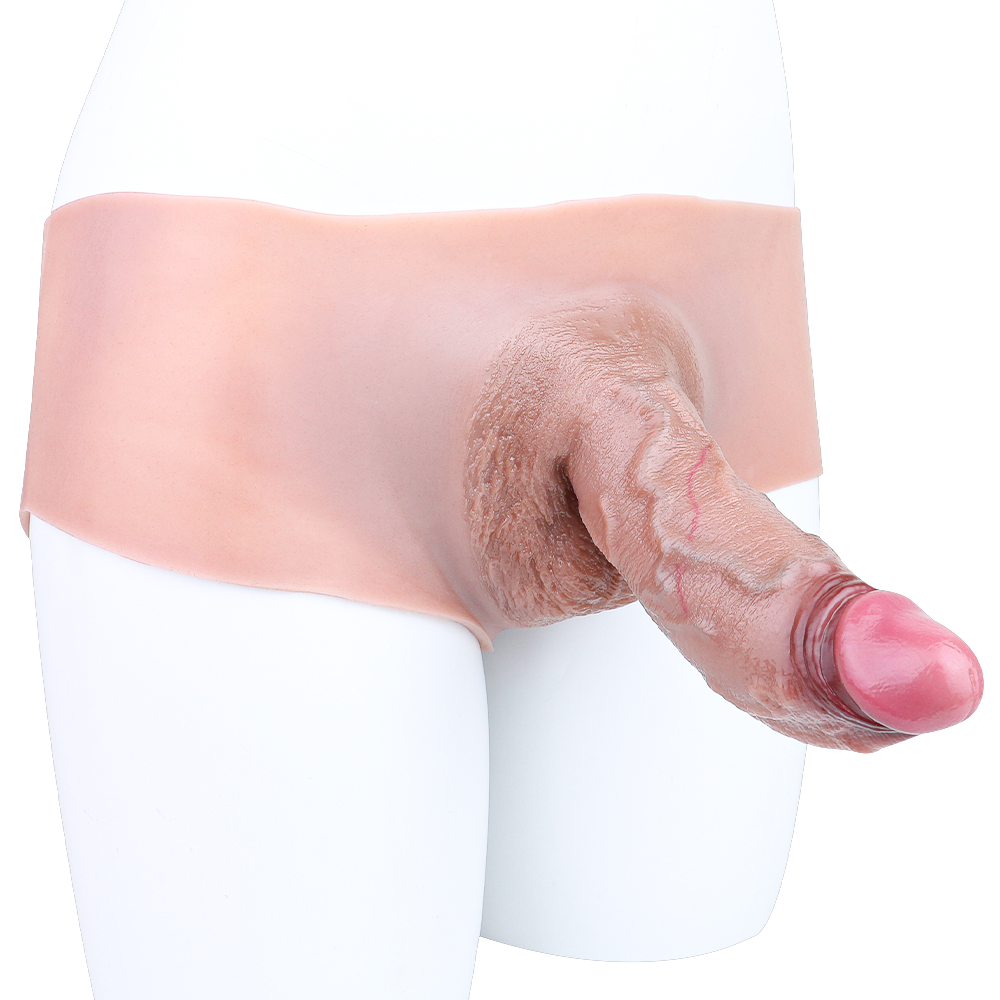 6 Inch Realistic Curved Hollow Dildo Pants