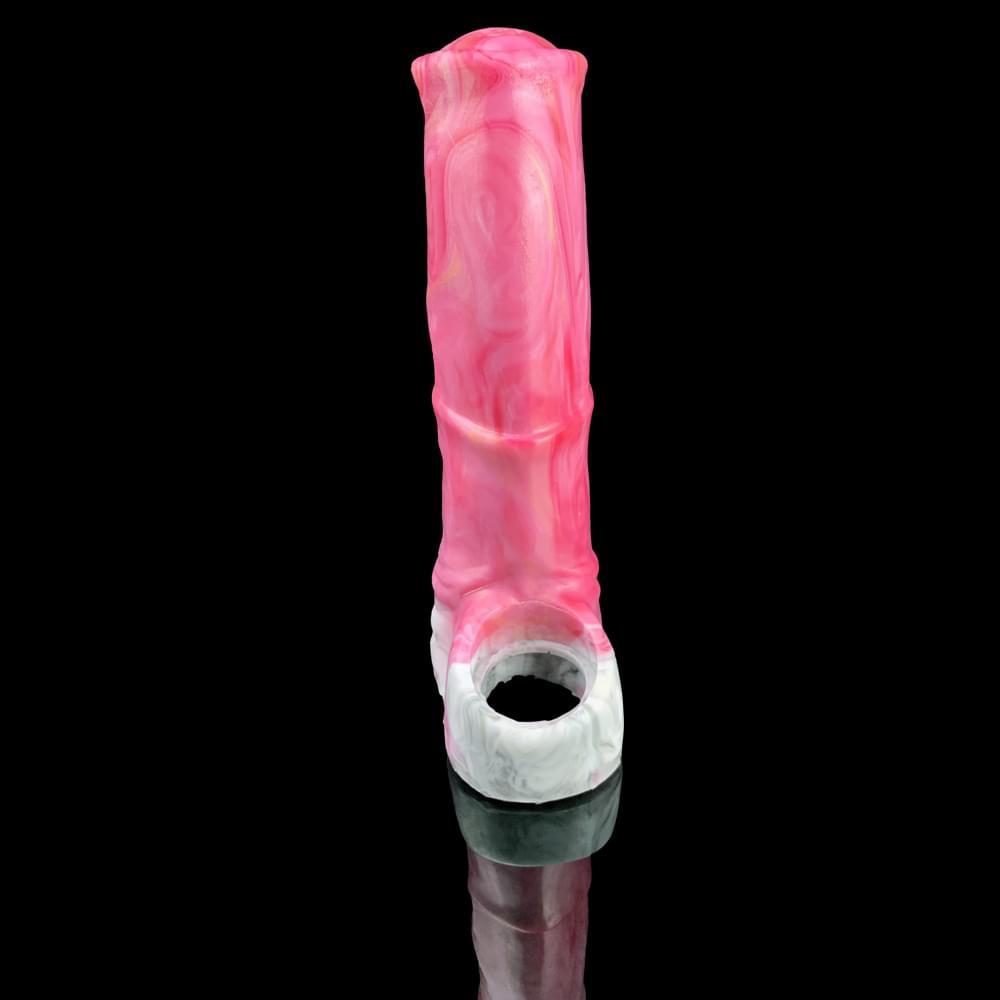 Pink Penis Extender Horse Cock Sleeve