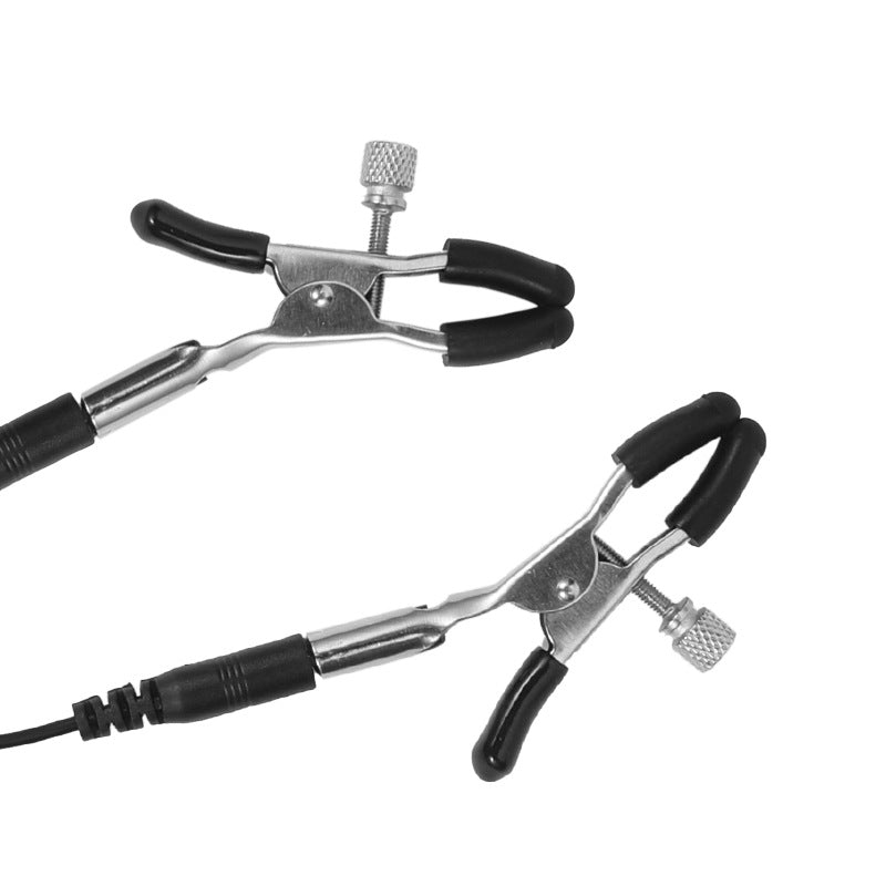BDSM Electro Stimulation Vibrating Nipple Clamps for Male