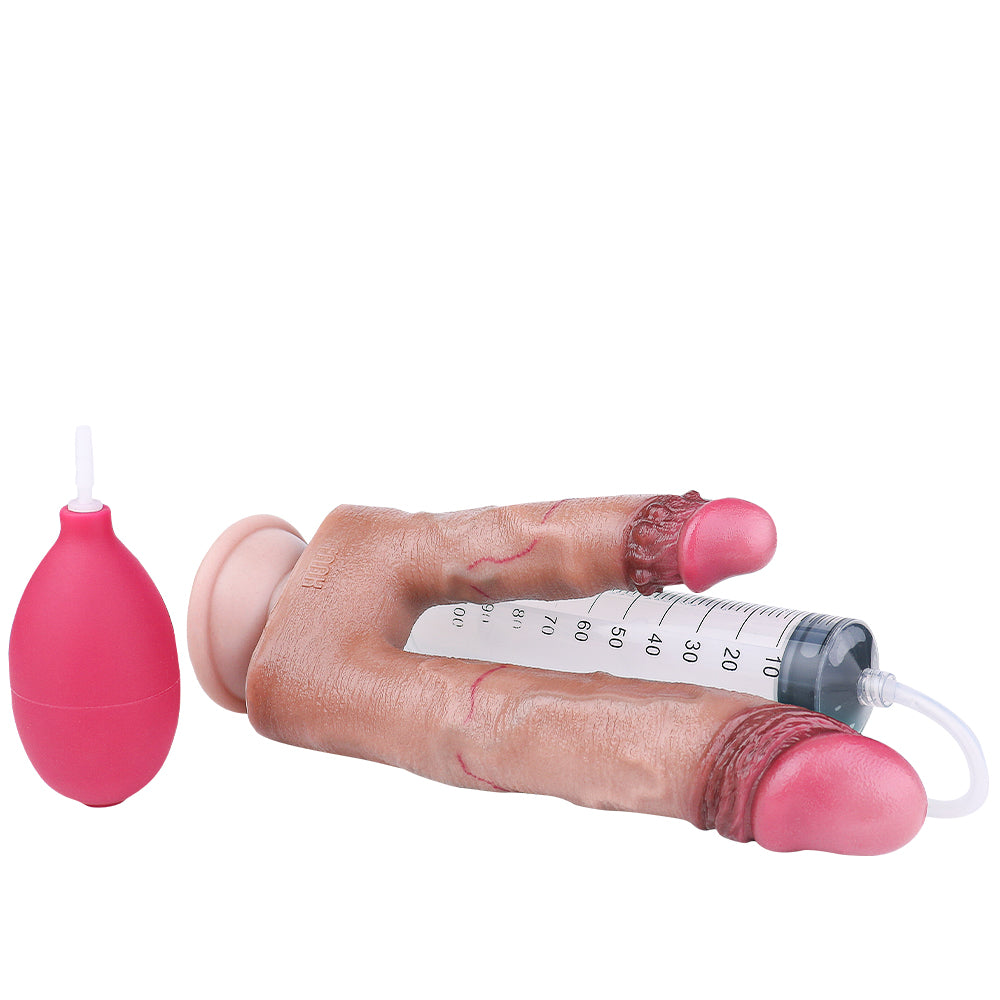 Realistic Ejaculating Double Penetration Dildo