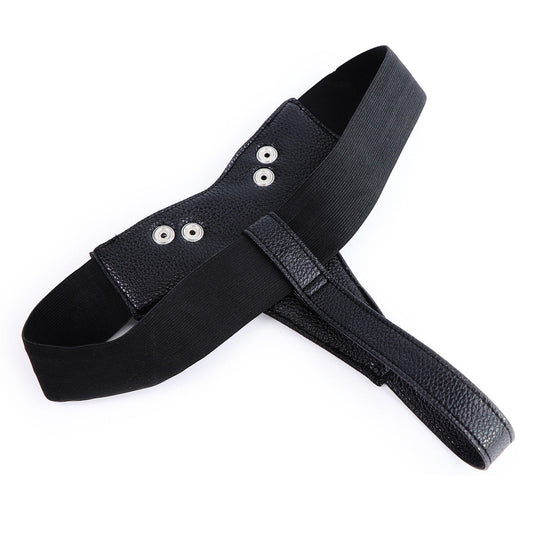 Black Leather Adjustable Strap On Harness