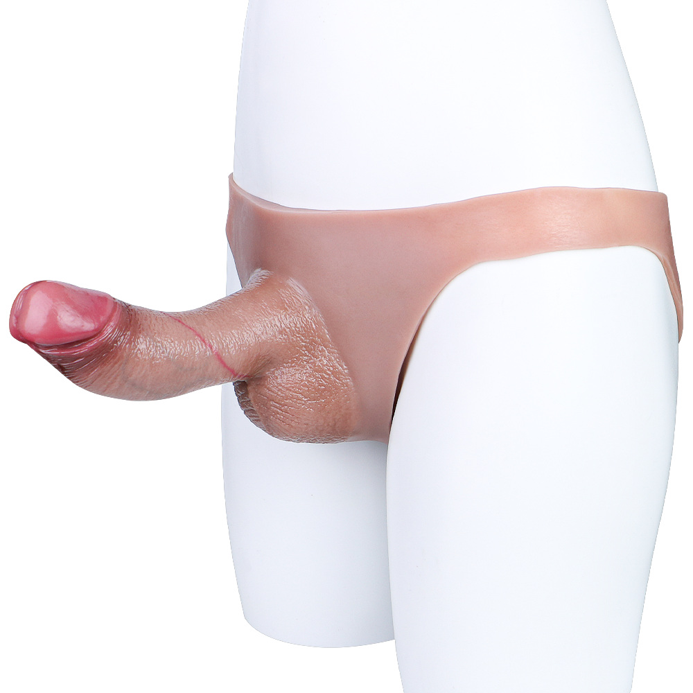 Highly Elastic 6 Inch Realistic Hollow Dildo Pants