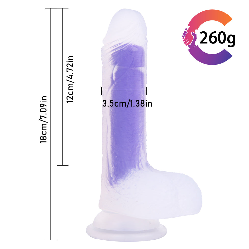 Soft Purple Jelly Silicone Dildo