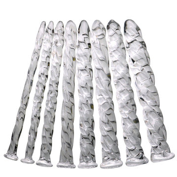 Clear Threaded Custom Glass BDSM Dick Plug