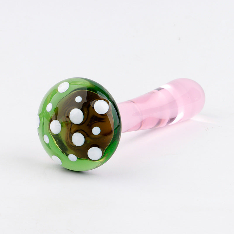 Mushroom Anal Butt Plug Glass Dildo