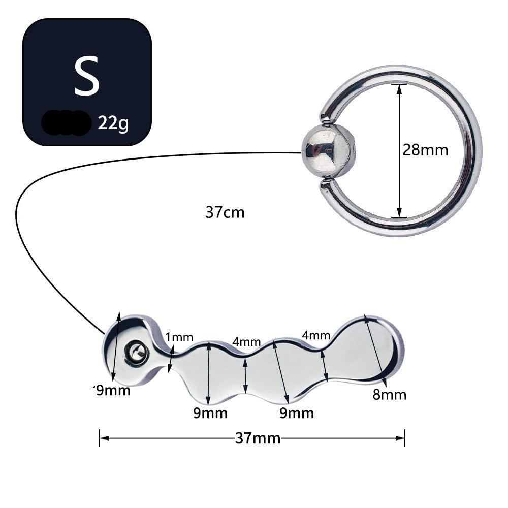 Stainless Steel Curved Semen Locking Prostate Massager