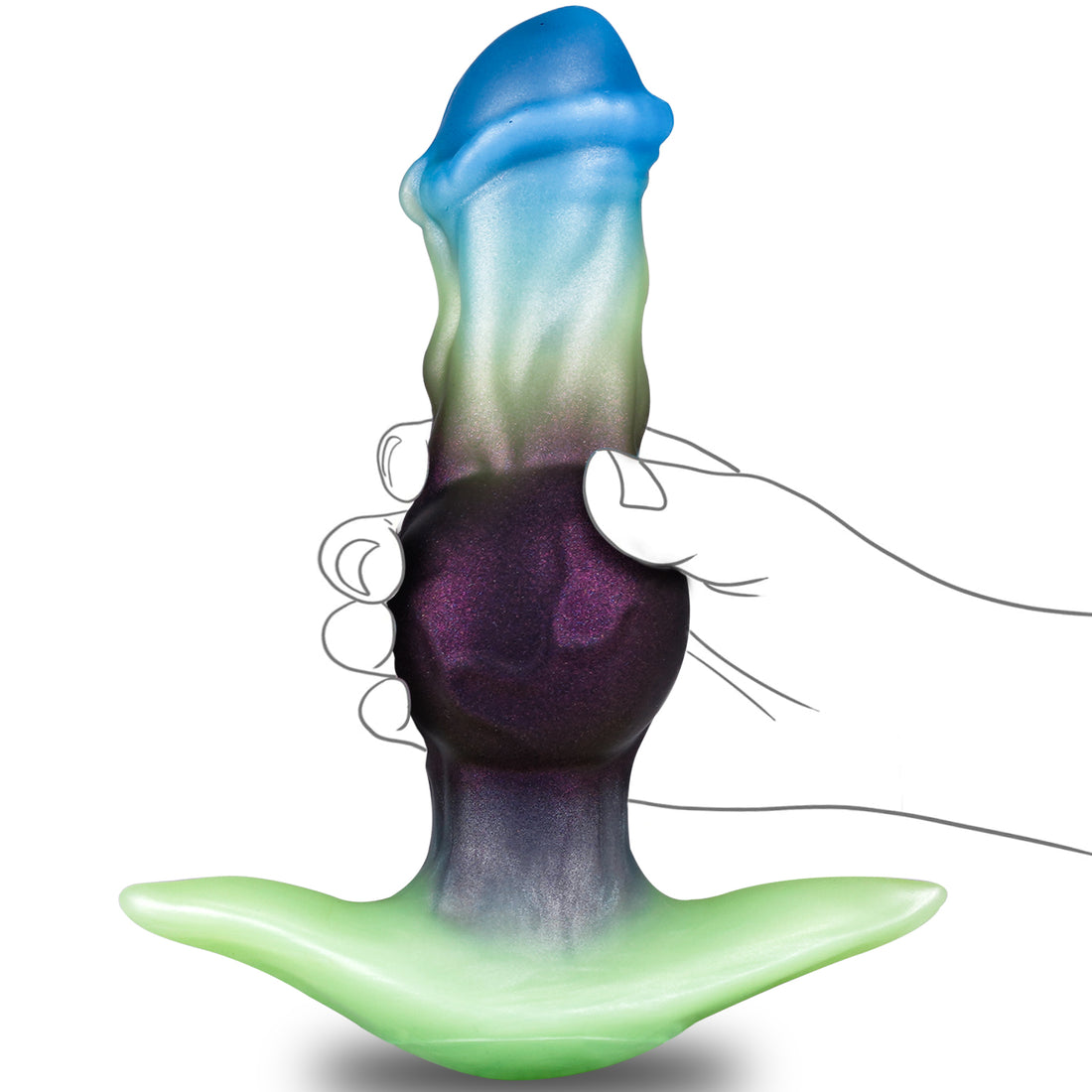 6 inch Anal Plug Squirt Gradient Horse Dildo