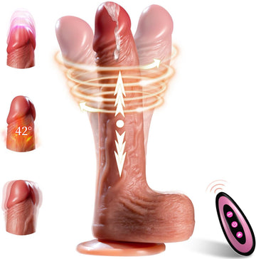 9 Inch Remote Vibrating Realistic Thrusting Dildo
