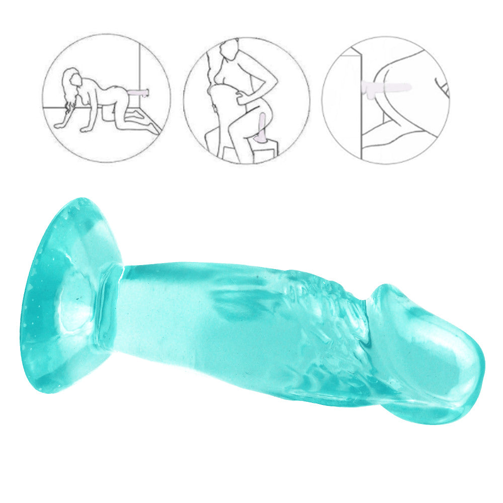 Short rough green dildo