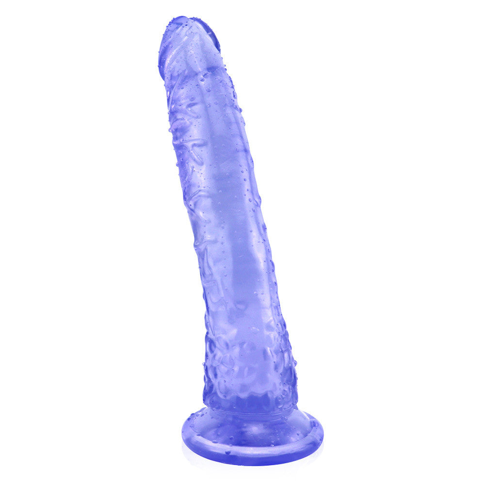 8 Inch small straight blue dildo