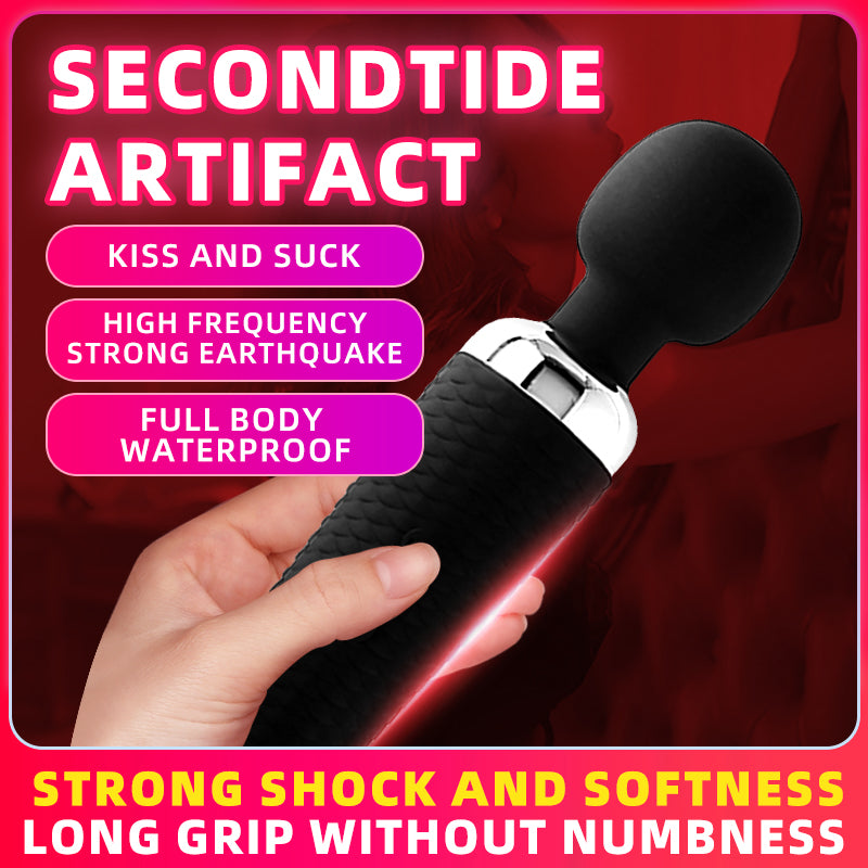 Soft Silicone Portable Wand Rotating Vibrator