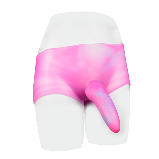 6 Inch Pink Fantasy Silicone Dildo Pants