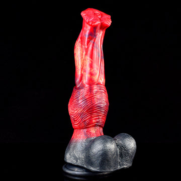 9 Inch Curvy Red Fantasy Horse Dildo
