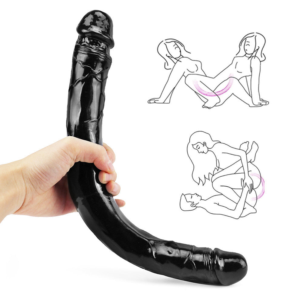 Black Double Dildo 15 inch Long Sex Toy