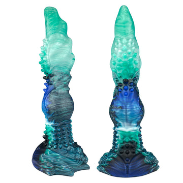 10 Inch Green Spiked Snake Dildo Alien