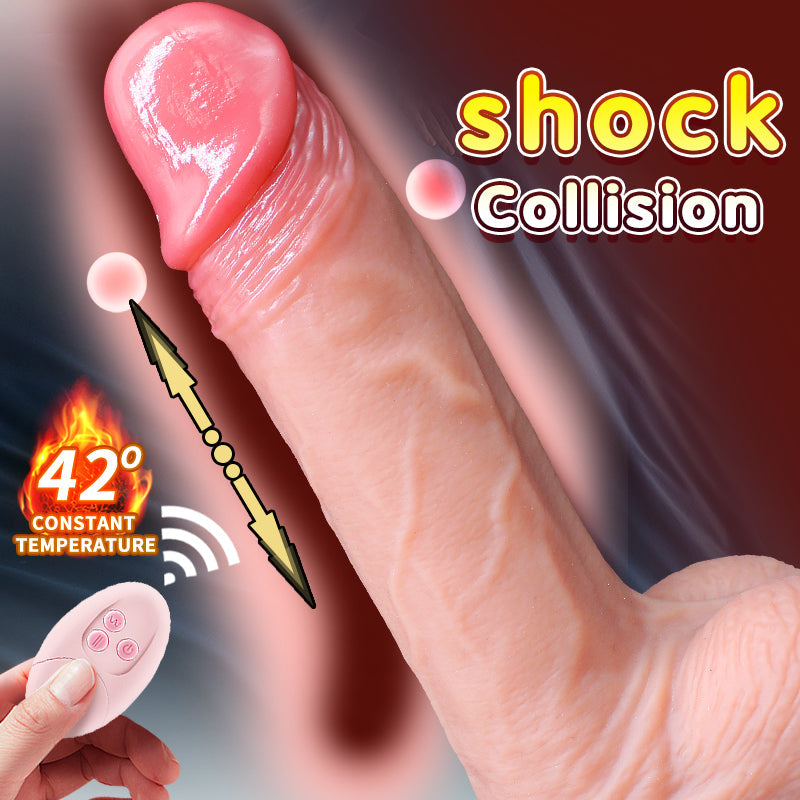 8 Inch Heated Silicone Realistic Thrusting Dildo