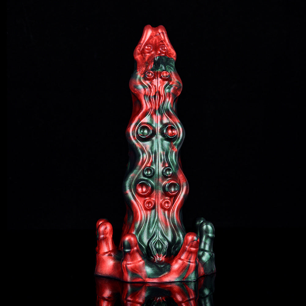 8 Inch Red Devil Coral Monster Tentacle Dildo