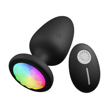 Black Beginner Light-Up Vibrating Butt Plug
