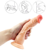 Load image into Gallery viewer, 8 Inch super straight flesh colored dildo