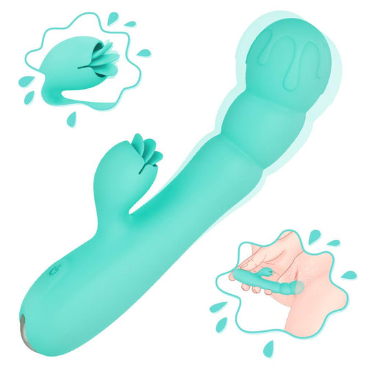 Plump And Round Head Soft Rabbits Vibrator Tiffany Blue Rabbit