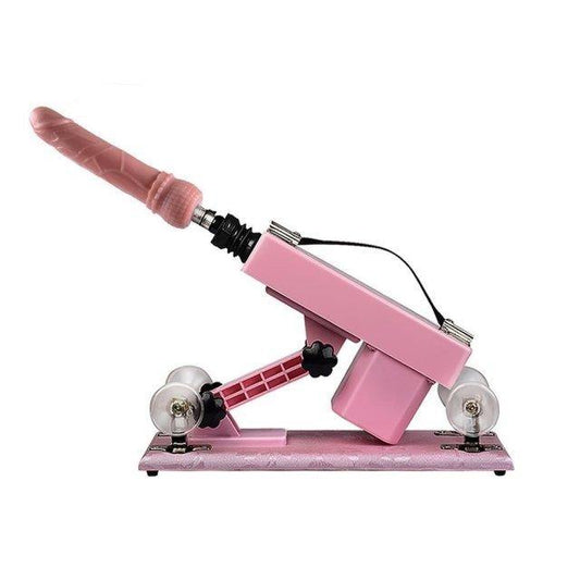 Pink Female Sex Machine with Dildo Accessories