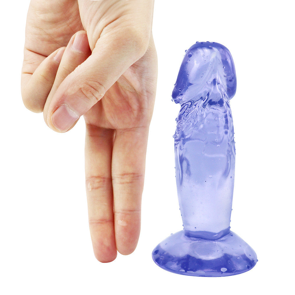 4 Inch Short Rough Blue Dildo