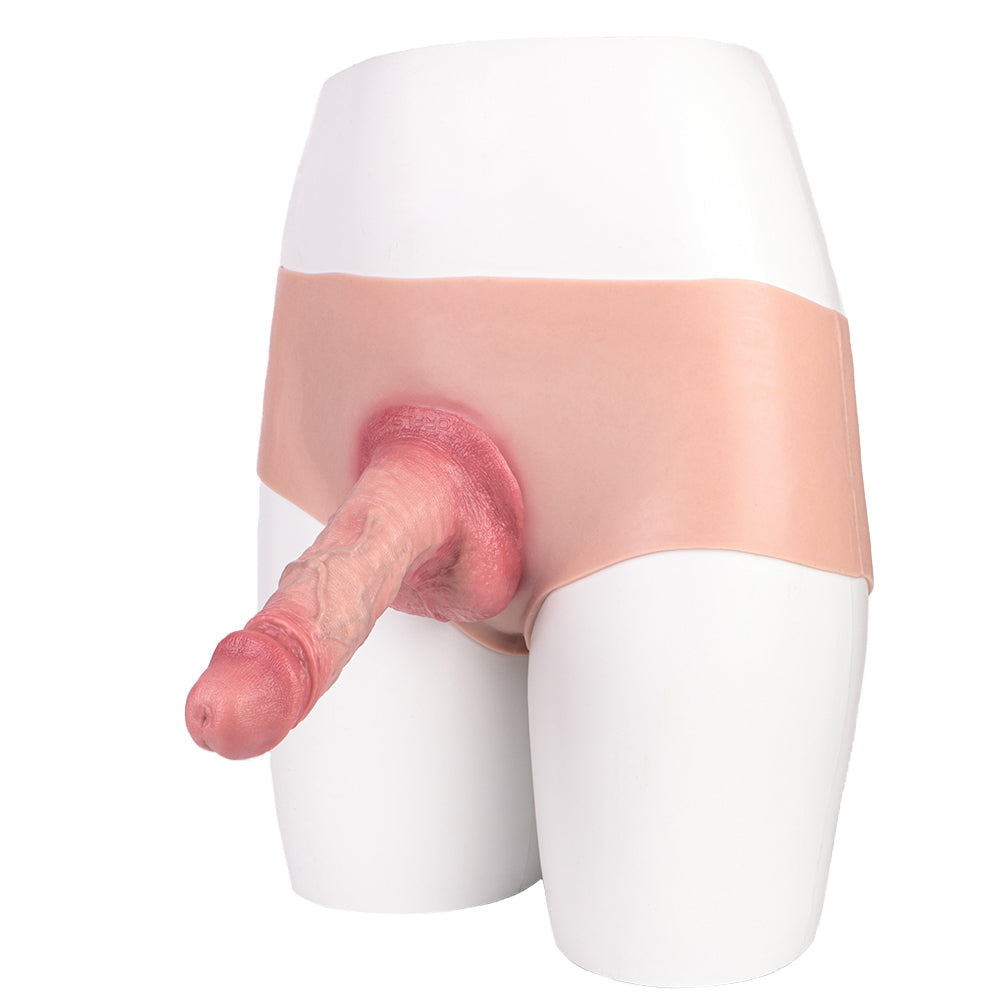 Hollow Silicone Male 7 Inch Dildo Pants