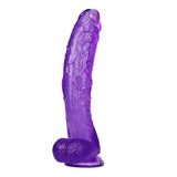 Load image into Gallery viewer, 10 inch crooked mouth purple dildo