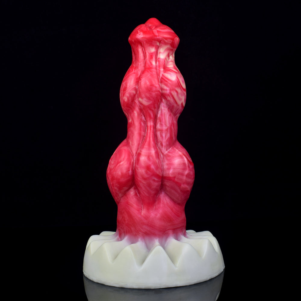9 Inch Double Knot Red Dog Dildo