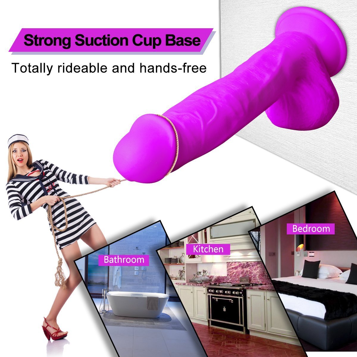 9.5 Inch Super Soft Liquid Realistic Silicone Dildo